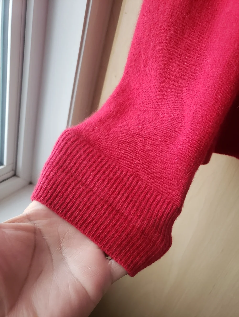 Lands' End 100% Cashmere Red Turtleneck Sweater 6/8 - Picture 7 of 8